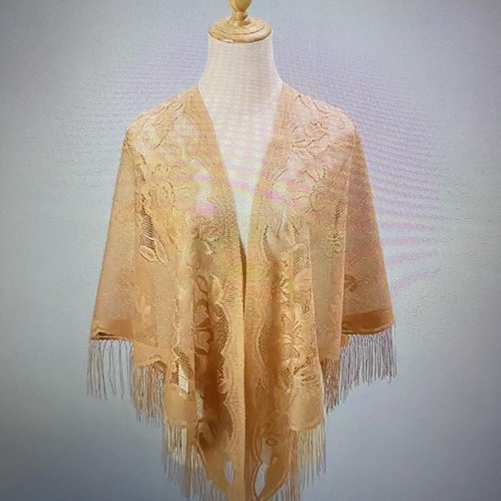 2 Floral Shaw or Beach Wrap - Picture 2 of 3